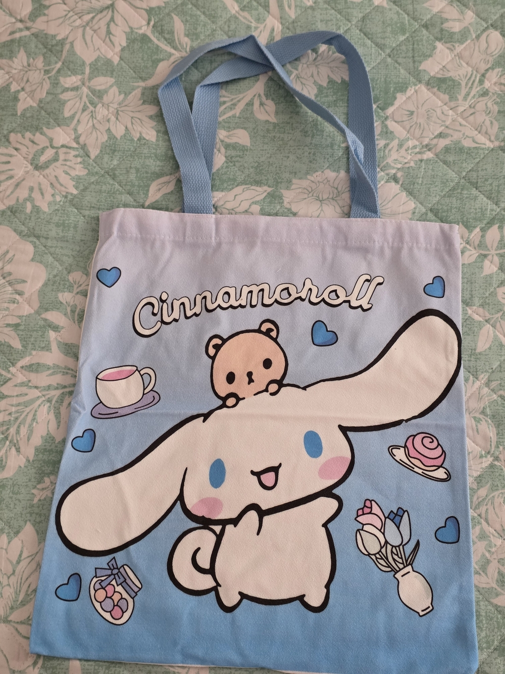 Cinnamoroll Blue Character Tote Bag